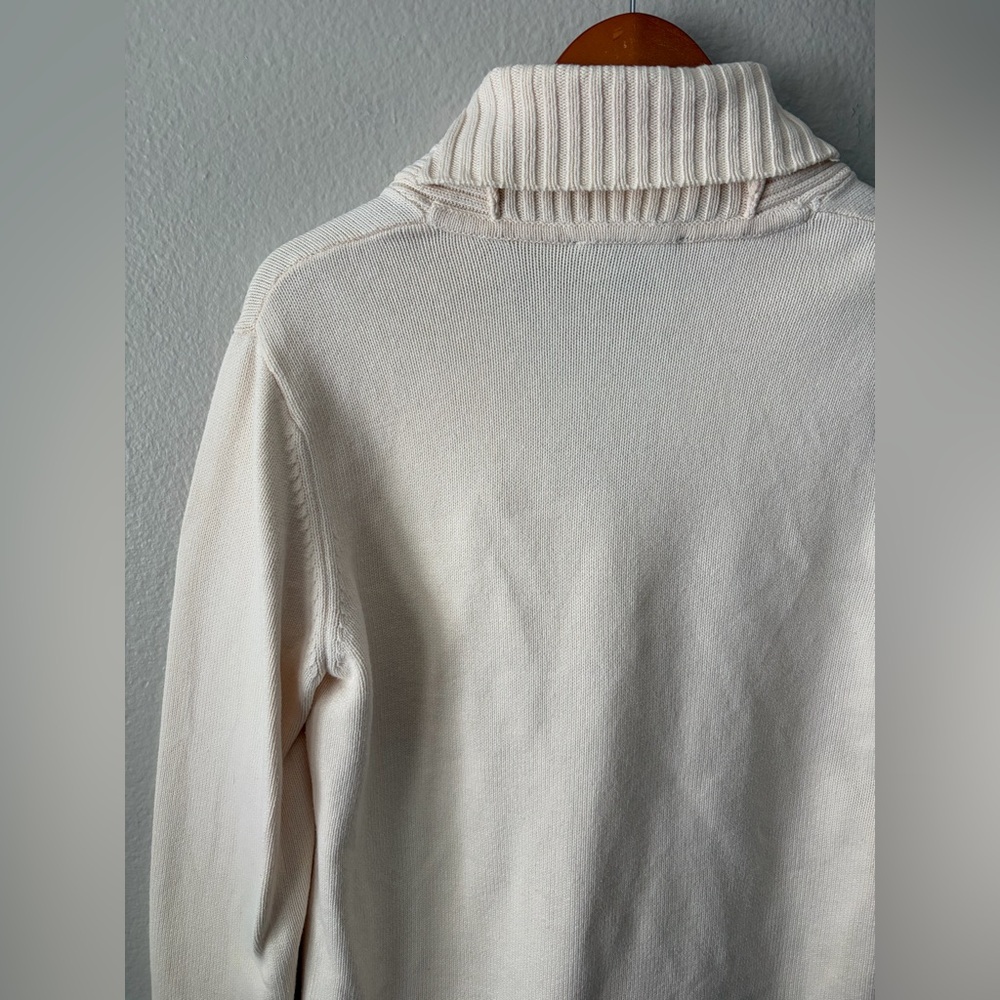 Ralph Lauren Button Front Cardigan Sweater Cream White Women’s Large L - Picture 7 of 12